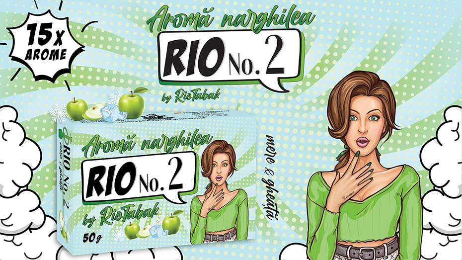Aroma narghilea RIO No. 2 (mere si gheata) 50g